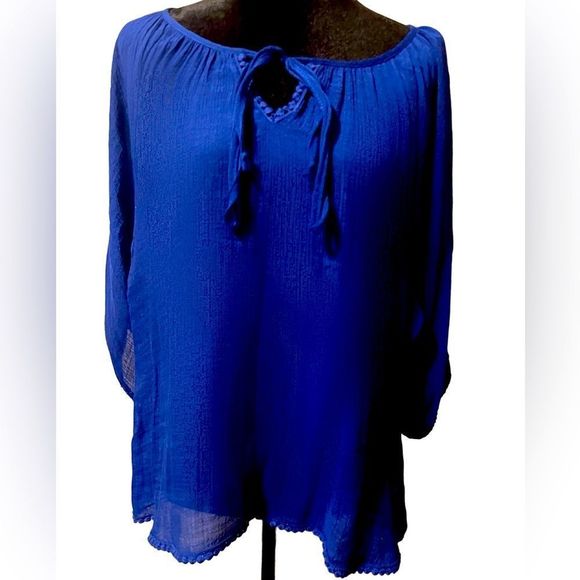 Bobeau royal blue blouse - great condition! Size x-small. - Picture 1 of 4